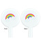 Rainbows and Unicorns White Plastic 7" Stir Stick - Double Sided - Round - Front & Back