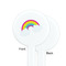 Rainbows and Unicorns White Plastic 7" Stir Stick - Single Sided - Round - Front & Back