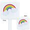 Rainbows and Unicorns White Plastic Stir Stick - Double Sided - Approval