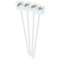 Rainbows and Unicorns White Plastic Stir Stick - Double Sided - Square - Front