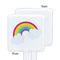 Rainbows and Unicorns White Plastic Stir Stick - Single Sided - Square - Approval