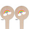 Rainbows and Unicorns Wooden 4" Food Pick - Round - Double Sided - Front & Back