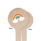 Rainbows and Unicorns Wooden 4" Food Pick - Round - Single Sided - Front & Back