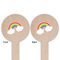 Rainbows and Unicorns Wooden 6" Food Pick - Round - Double Sided - Front & Back