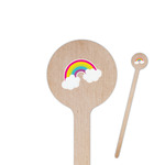 Rainbows and Unicorns 6" Round Wooden Stir Sticks - Double Sided