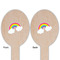 Rainbows and Unicorns Wooden Food Pick - Oval - Double Sided - Front & Back