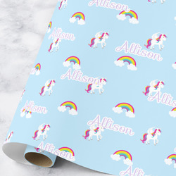 Rainbows and Unicorns Wrapping Paper Roll - Large (Personalized)