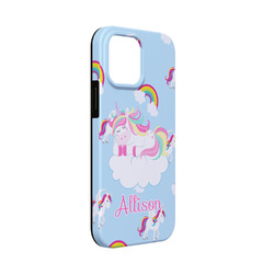 Rainbows and Unicorns iPhone Case - Rubber Lined - iPhone 13 Mini (Personalized)