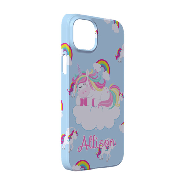 Custom Rainbows and Unicorns iPhone Case - Plastic - iPhone 14 (Personalized)