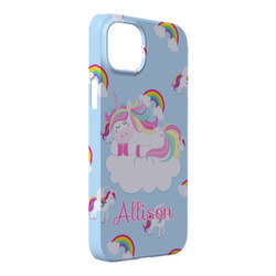 Rainbows and Unicorns iPhone Case - Plastic - iPhone 14 Plus (Personalized)