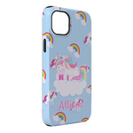 Rainbows and Unicorns iPhone Case - Rubber Lined - iPhone 14 Pro Max (Personalized)