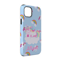 Rainbows and Unicorns iPhone Case - Rubber Lined - iPhone 14 Pro (Personalized)