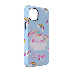 Rainbows and Unicorns iPhone Case - Rubber Lined - iPhone 14 (Personalized)