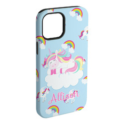 Rainbows and Unicorns iPhone Case - Rubber Lined - iPhone 15 Plus (Personalized)