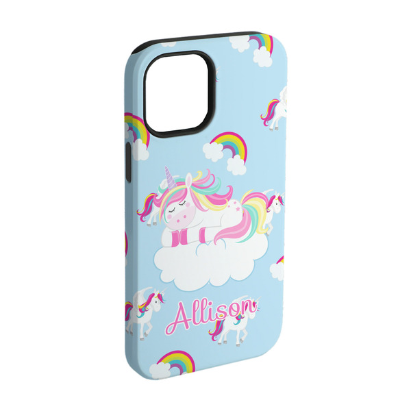 Custom Rainbows and Unicorns iPhone Case - Rubber Lined - iPhone 15 (Personalized)