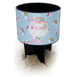 Rainbows and Unicorns Black Beach Spiker Drink Holder (Personalized)