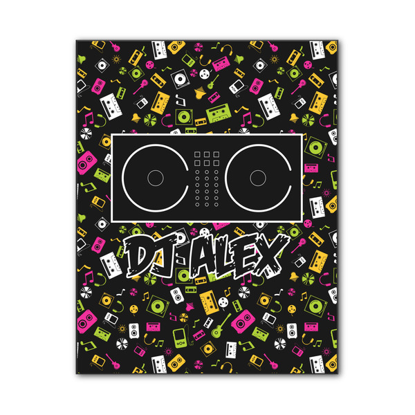 Custom DJ Music Master Wood Print - 11x14 (Personalized)