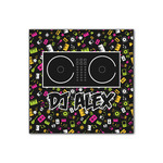 DJ Music Master Wood Print - 12x12 (Personalized)