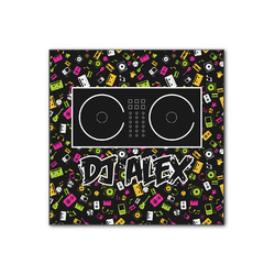 DJ Music Master Wood Print - 12x12 (Personalized)