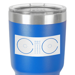 DJ Music Master 30 oz Stainless Steel Tumbler - Royal Blue - Double-Sided (Personalized)