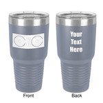 DJ Music Master 30 oz Stainless Steel Tumbler - Grey - Double-Sided (Personalized)