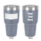 DJ Music Master 30 oz Stainless Steel Ringneck Tumbler - Grey - Double Sided - Front & Back