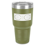 DJ Music Master 30 oz Stainless Steel Tumbler - Olive - Single-Sided