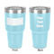 DJ Music Master 30 oz Stainless Steel Ringneck Tumbler - Teal - Double Sided - Front & Back