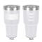 DJ Music Master 30 oz Stainless Steel Ringneck Tumbler - White - Double Sided - Front & Back