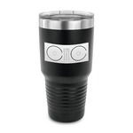 DJ Music Master 30 oz Stainless Steel Tumbler - Black - Single Sided