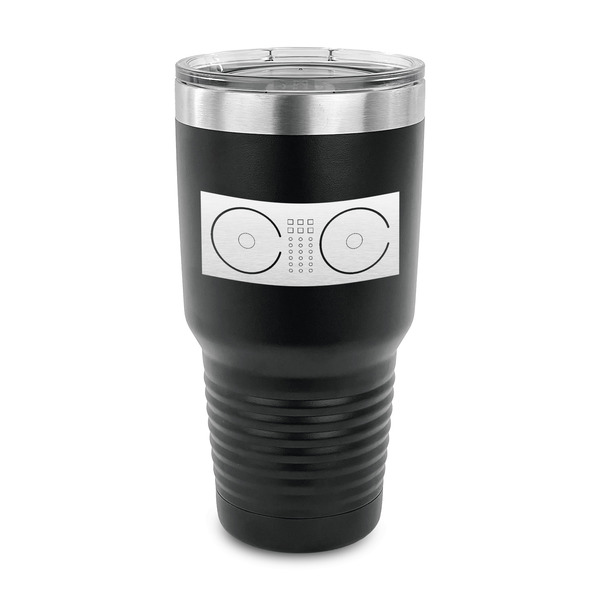 Custom DJ Music Master 30 oz Stainless Steel Tumbler - Black - Single Sided