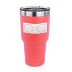 DJ Music Master 30 oz Stainless Steel Tumbler - Coral - Single Sided