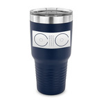 DJ Music Master 30 oz Stainless Steel Tumbler - Navy - Single Sided