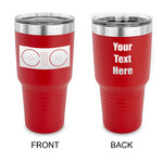 DJ Music Master 30 oz Stainless Steel Tumbler - Red - Double Sided (Personalized)