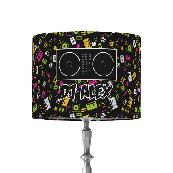 Custom DJ Music Master 8" Drum Lamp Shade - Fabric (Personalized)