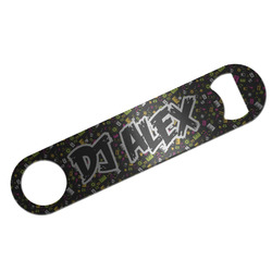 Music DJ Master Bar Bottle Opener - Silver w/ Name or Text