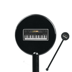 DJ Music Master 5.5" Round Plastic Stir Sticks - Black - Single Sided