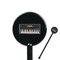 DJ Music Master Black Plastic 5.5" Stir Stick - Round - Closeup