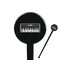 DJ Music Master Black Plastic 7" Stir Stick - Round - Closeup