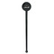 DJ Music Master Black Plastic 7" Stir Stick - Round - Single Stick