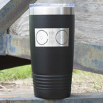 DJ Music Master 20 oz Stainless Steel Tumbler - Black - Double Sided (Personalized)