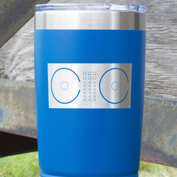 DJ Music Master 20 oz Stainless Steel Tumbler - Royal Blue - Double Sided (Personalized)