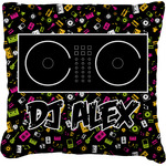 Music DJ Master Faux-Linen Throw Pillow 26" w/ Name or Text