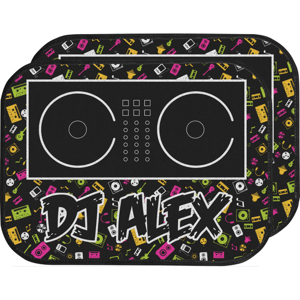 Custom Music DJ Master Car Floor Mats (Back Seat) w/ Name or Text