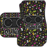 Music DJ Master Car Floor Mats Set - 2 Front & 2 Back w/ Name or Text