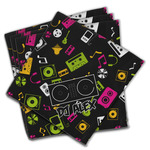 Music DJ Master Cloth Dinner Napkins - Set of 4 w/ Name or Text