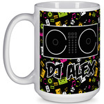 Music DJ Master 15 Oz Coffee Mug - White (Personalized)