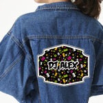 DJ Music Master Twill Iron On Patch - Custom Shape - 3XL (Personalized)