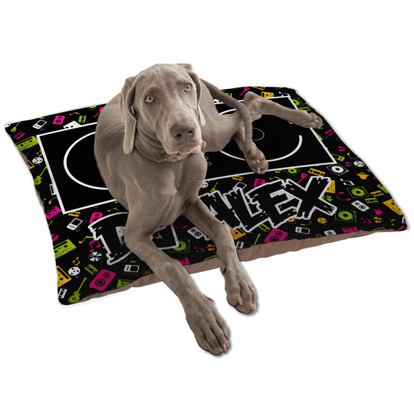 Custom Music DJ Master Dog Bed - Large w/ Name or Text