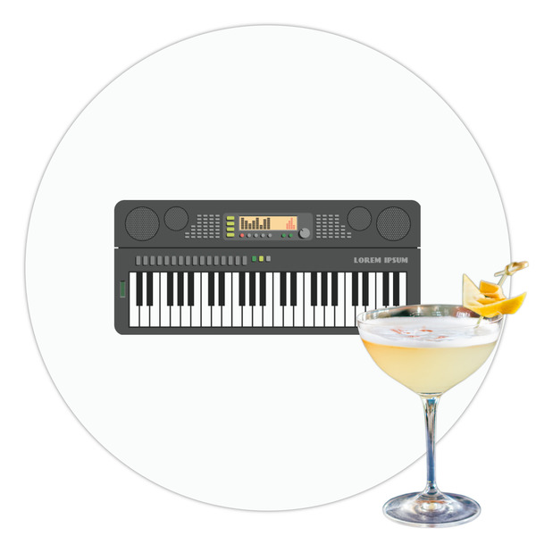 Custom DJ Music Master Printed Drink Topper - 3.5"